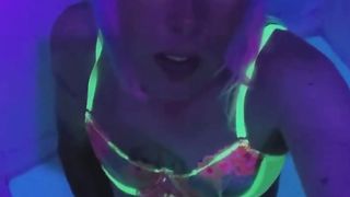 Spectacular Costume Play Soiree Female Prepped To Have Fun at the Rave