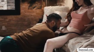 Insane step-dad lets his she-creature daughter-in-law without a condom his bootie