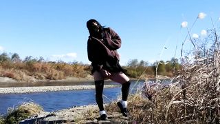 【Accident】Masturbation in the open air in the cold and strenuous wind was too reckless.