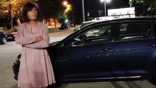 Plastic panties inspected and peed in, with pop-shot