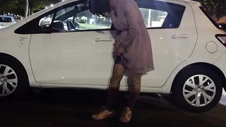 Plastic panties inspected and peed in, with pop-shot