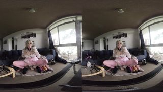 VR sissy teaching part 1 (close up manhood cascading all over you)