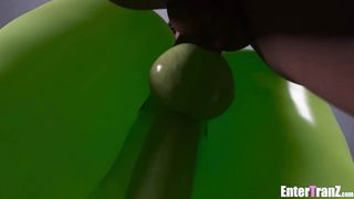 Bizarre Trans Alien Goddess gets her rump banged by BIG BLACK COCK