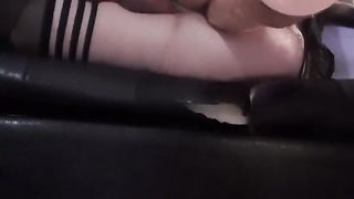 Crossdresser railing some of her finest buddies at home!