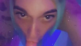 Super-Sexy Blacklight Soiree Dame in Rave Underwear