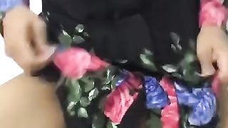 hijab kebaya syazana sissy ride on dildo