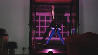 Selfbondage in utter spandex gear