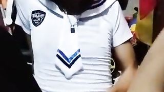 Japanese t-model mastubate with fuck stick