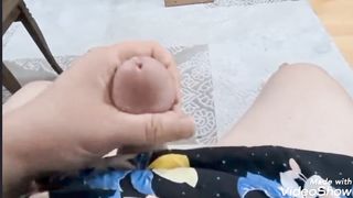 Teenage fledgling femboy stroking ,finishes off compilation