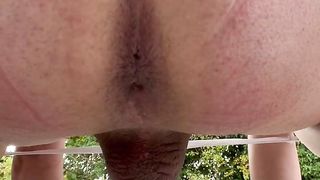 Sissy urinating outdoors