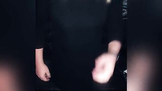 Blond Trans Woman putting on Fishnets Teaser