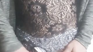 Inexperienced teenager femboy bod showcase and spunking