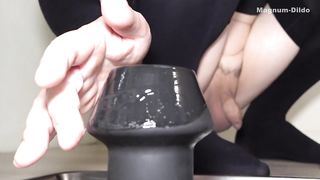 Slam the hallway butt-plug into sissy ass fucking (trio)