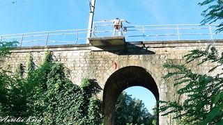 Exhibition on ride way bridge