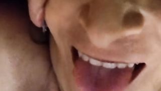 Translady Rina have fun with her labia