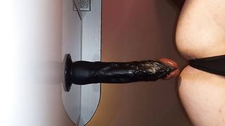 large black fake penis pummeled