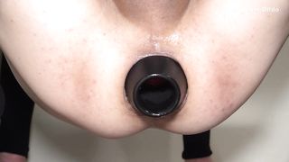 Colon cork wedge and self ass fucking knuckle