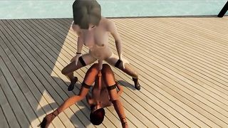 3 DIMENSIONAL Hermaphroditism Facials and Jism Smooches