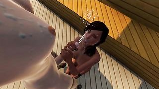 3 DIMENSIONAL Hermaphroditism Facials and Jism Smooches