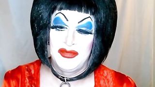 Crazy Sissy Tramp in Painted with Mighty Make-Up for your enjoyment