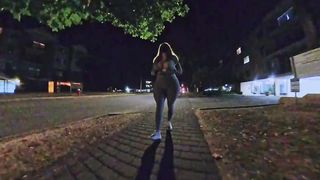 Crossdresser showcasing strangers