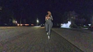 Crossdresser showcasing strangers