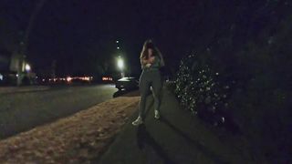 Crossdresser showcasing strangers