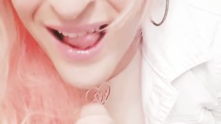 I had to fellate my fake penis while dressed in my thick faux ditzy globes!