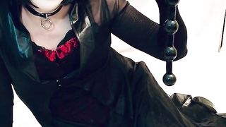 Sissy Slave Demonstrates Webcam Guest Room Her Fucktoys