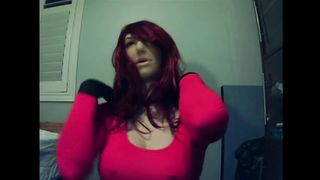 Magnificent Jane Pt4! Ginger-Haired Reni wanks with her silicone beaver and plays with her titties!