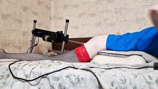 Sissy nice pounding machine home solo Total Movie