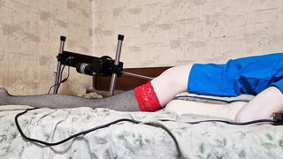 Sissy nice pounding machine home solo Total Movie