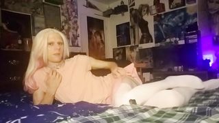 Iron Hearts or, Trans lady unwraps and taunts herself with massager (Manyvids Teaser) ft. AnimaLauren