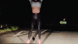 Sunny demonstrating on active road