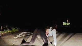 Sunny demonstrating on active road