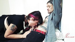 I'm not an prostitute, I'm waiting for my bf, says trans gal on the street before munching my spunk