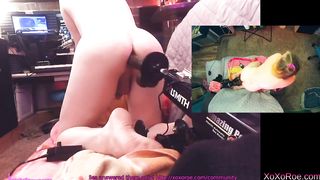 RoeTheHoe lets you observe her BIG BLACK COCK faux-cock assfucking teaching with a screw machine