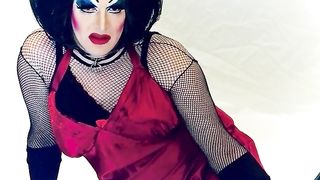 Sissy Smash Plaything Smokes and Undresses to Underwear for Tormentor on Webcam