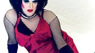 Sissy Smash Plaything Smokes and Undresses to Underwear for Tormentor on Webcam