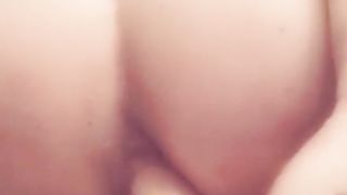 T-damsel delicately ravages her bum and finishes off.