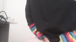 Adorable femboy solo onanism jizz