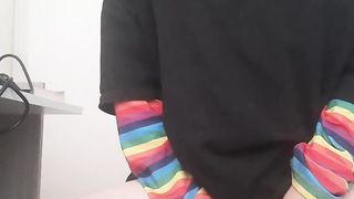 Adorable femboy solo onanism jizz
