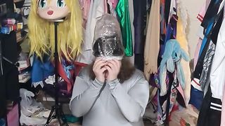 Kigurumi Layered Breathplay Costume Play Glistening Platinum Sundress vinyl