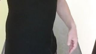 Toni_254 ambles in the motel corridor, flashes spunk-pump not caught