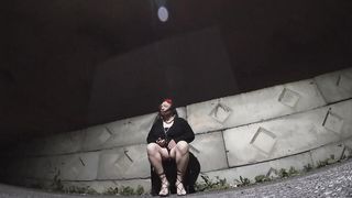 The art of cross dressing at night and being outdoors. Prepped and willing to deep-throat sausages.