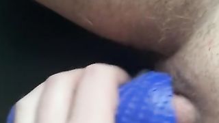 Ftm trans pokes his puss and ejaculations from hitachi