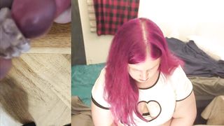 Plump Shemale Milks with Man Rod Plaything POINT OF VIEW