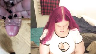 Plump Shemale Milks with Man Rod Plaything POINT OF VIEW