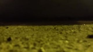 Transgender Princess Mache rails fuck stick by the road outdoor public