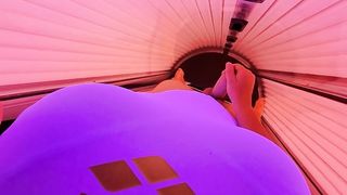 Arena ginormous logo bikini solarium mast.